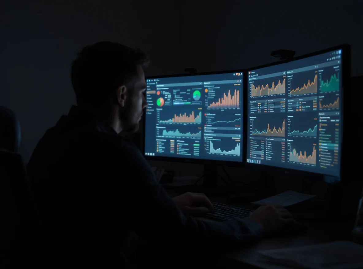 Professional reviewing workflow automation on multiple screens